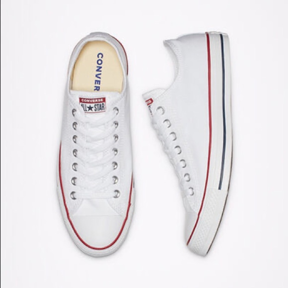 Low top White converse